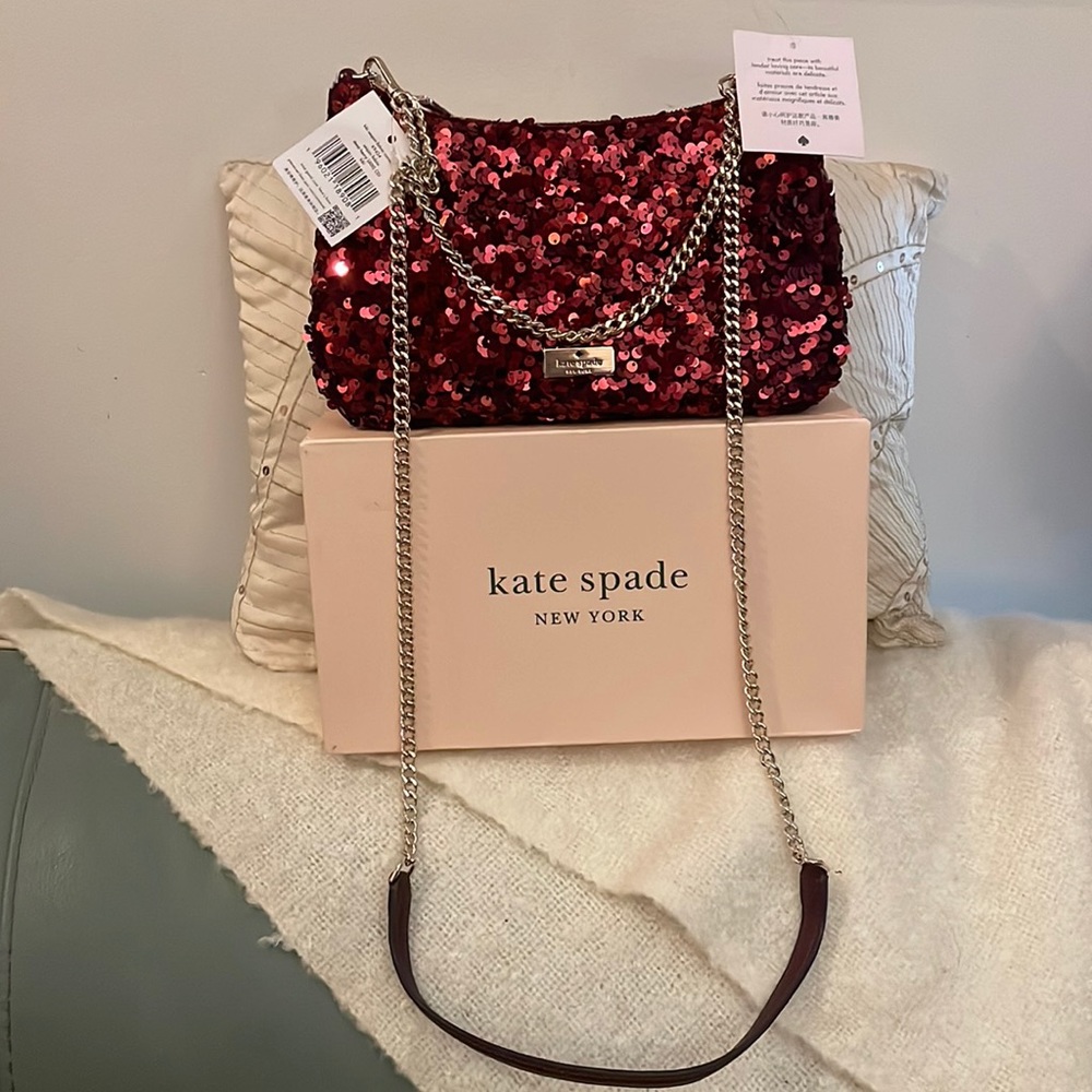 Kate Spade New York Kiki Deep Berry Convertible Crossbody.NWT🔺FIRM🔺 - Picture 1 of 15